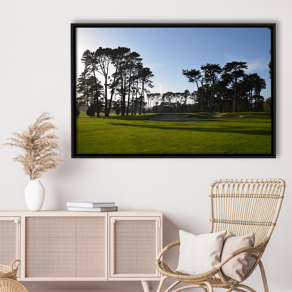 San Francisco GC Courses Beauty, Floating Framed Canvas Print Wall Art