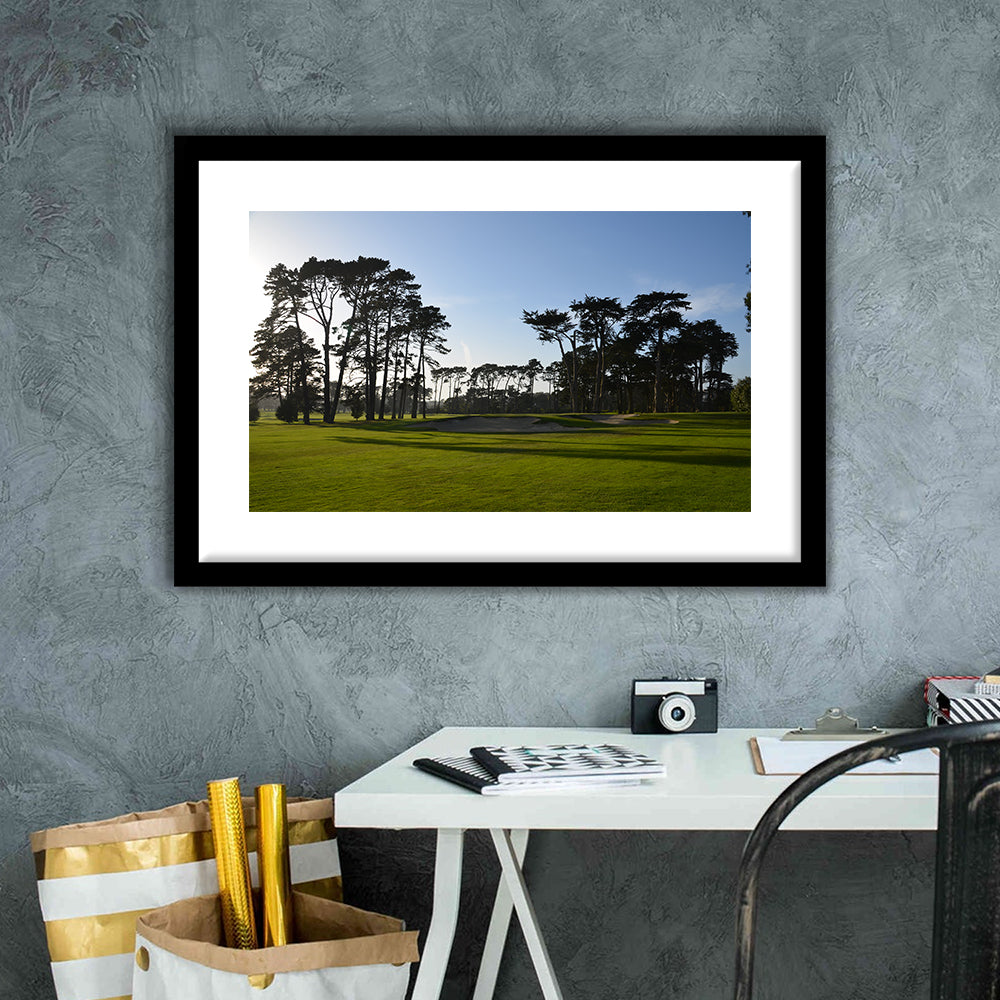 San Francisco GC Courses Beauty, Goft Art Print, Framed Art Print White Border Wall Decor