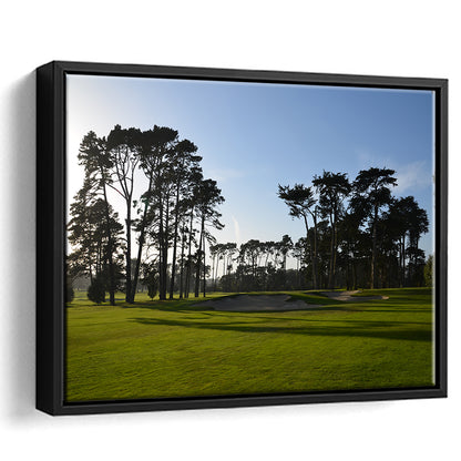 San Francisco GC Courses Beauty, Floating Framed Canvas Print Wall Art