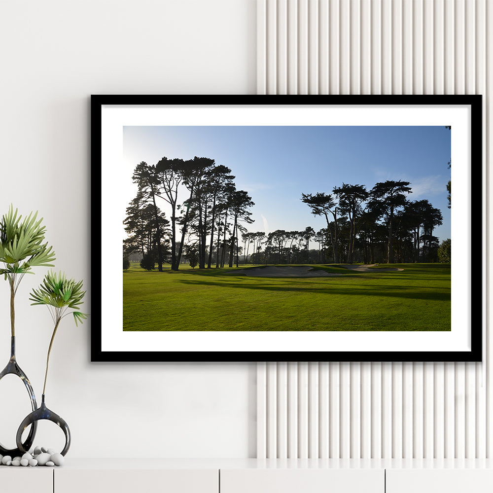 San Francisco GC Courses Beauty, Goft Art Print, Framed Art Print White Border Wall Decor