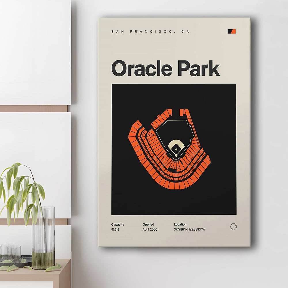 San Francisco Giants Stadium Print, Oracle Park Stadium Print, Fan Gifts, Sport Art, Canvas Print Wall Art