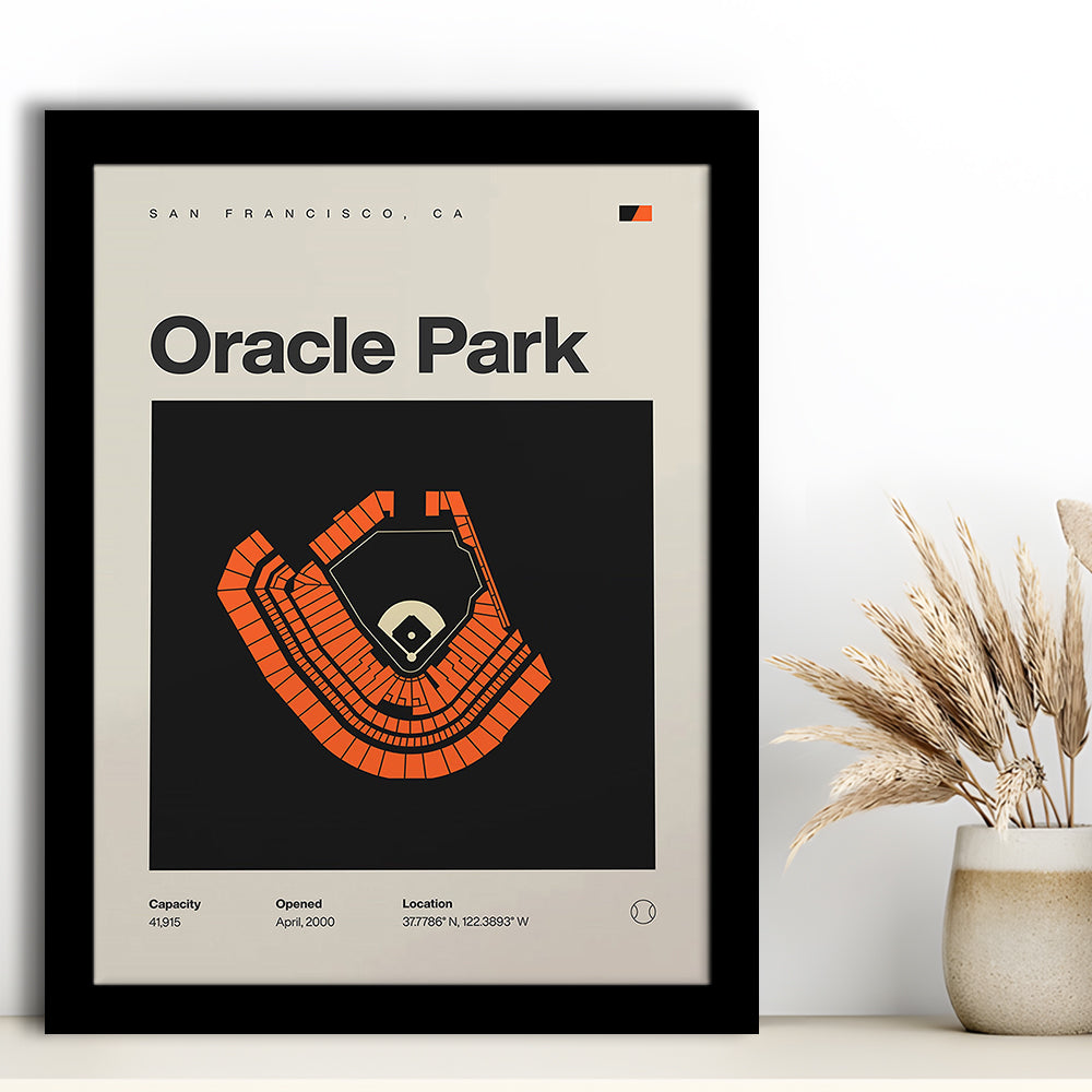 San Francisco Giants Stadium Print, Oracle Park Stadium Print, Gifts for him, Sport Art, Framed Art Print Wall Decor