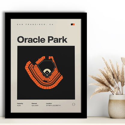 San Francisco Giants Stadium Print, Oracle Park Stadium Print, Gifts for him, Sport Art, Framed Art Print Wall Decor