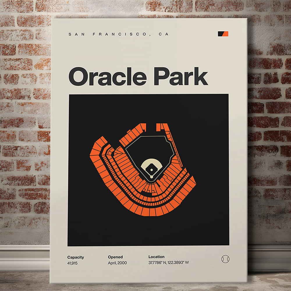 San Francisco Giants Stadium Print, Oracle Park Stadium Print, Fan Gifts, Sport Art, Canvas Print Wall Art