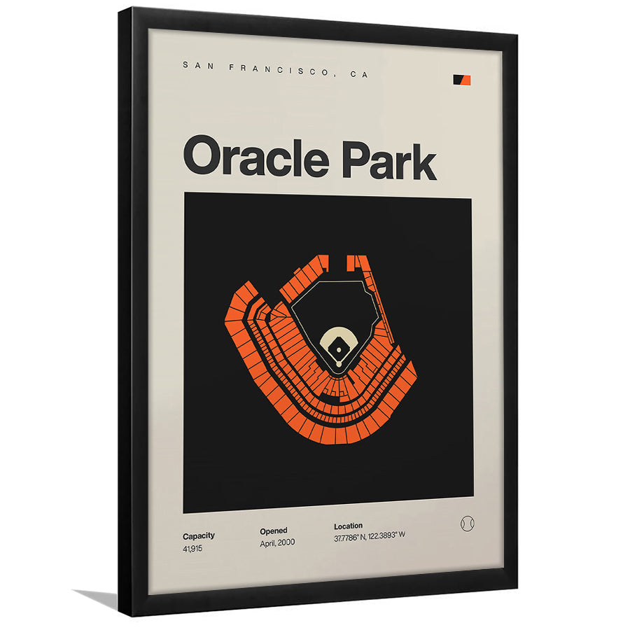 San Francisco Giants Stadium Print, Oracle Park Stadium Print, Gifts for him, Sport Art, Framed Art Print Wall Decor