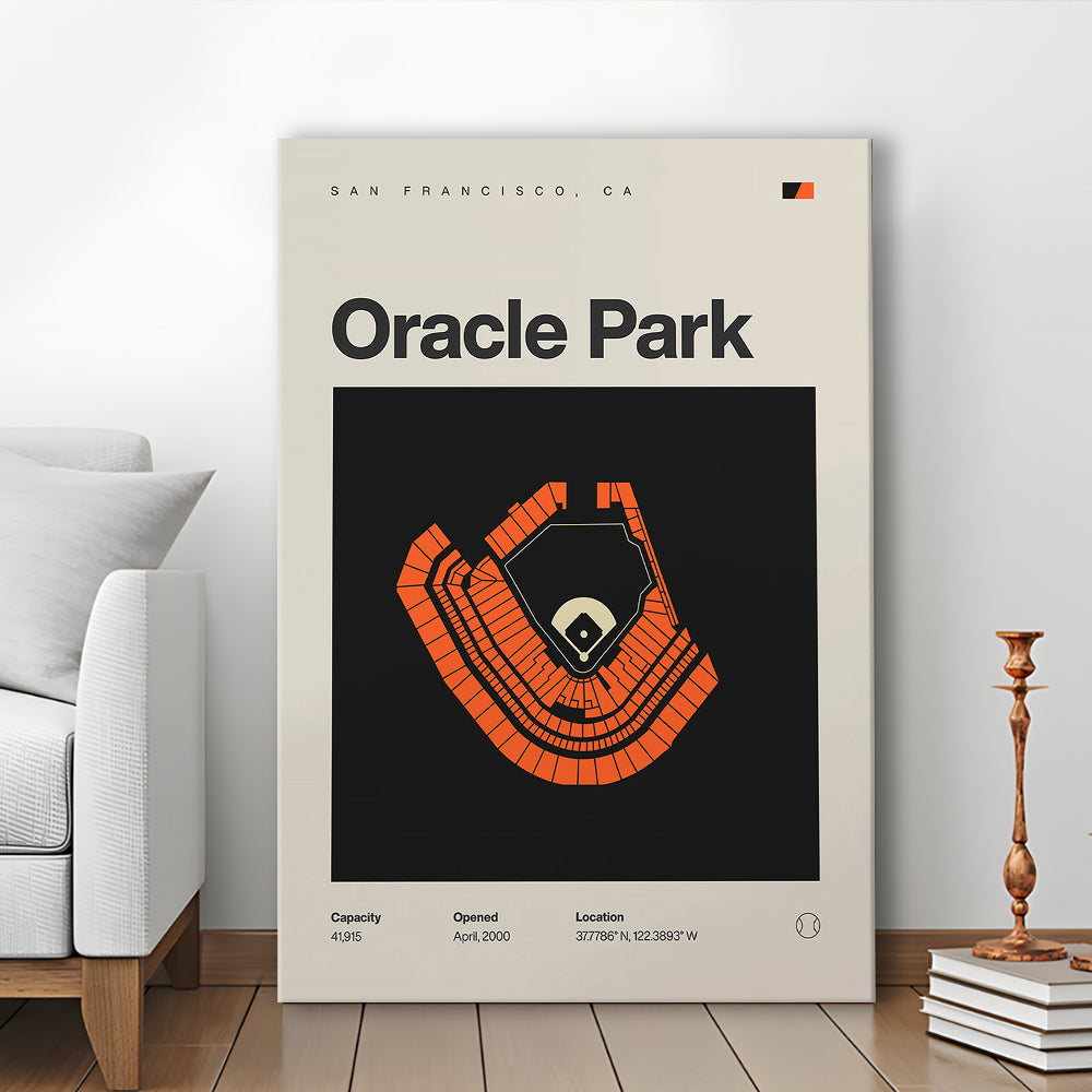 San Francisco Giants Stadium Print, Oracle Park Stadium Print, Fan Gifts, Sport Art, Canvas Print Wall Art