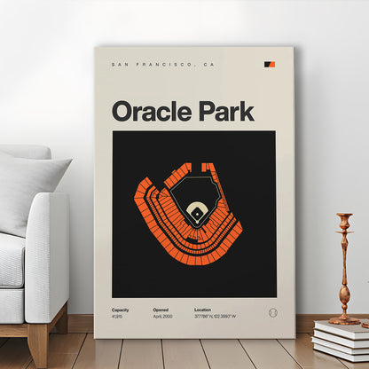 San Francisco Giants Stadium Print, Oracle Park Stadium Print, Fan Gifts, Sport Art, Canvas Print Wall Art
