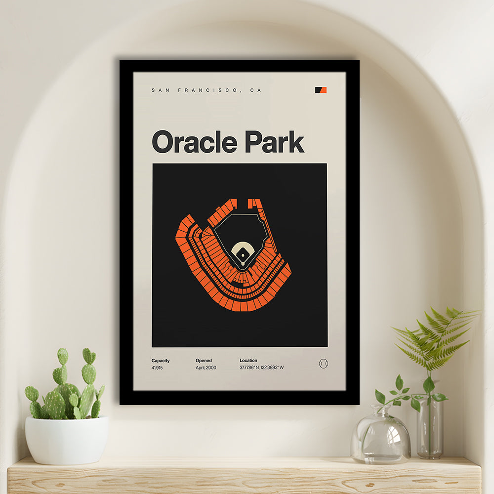 San Francisco Giants Stadium Print, Oracle Park Stadium Print, Gifts for him, Sport Art, Framed Art Print Wall Decor