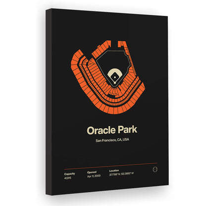 San Francisco Giants Stadium Print, Oracle Park Stadium Wall Art, Fan Gifts, Sport Art, Canvas Print Wall Art
