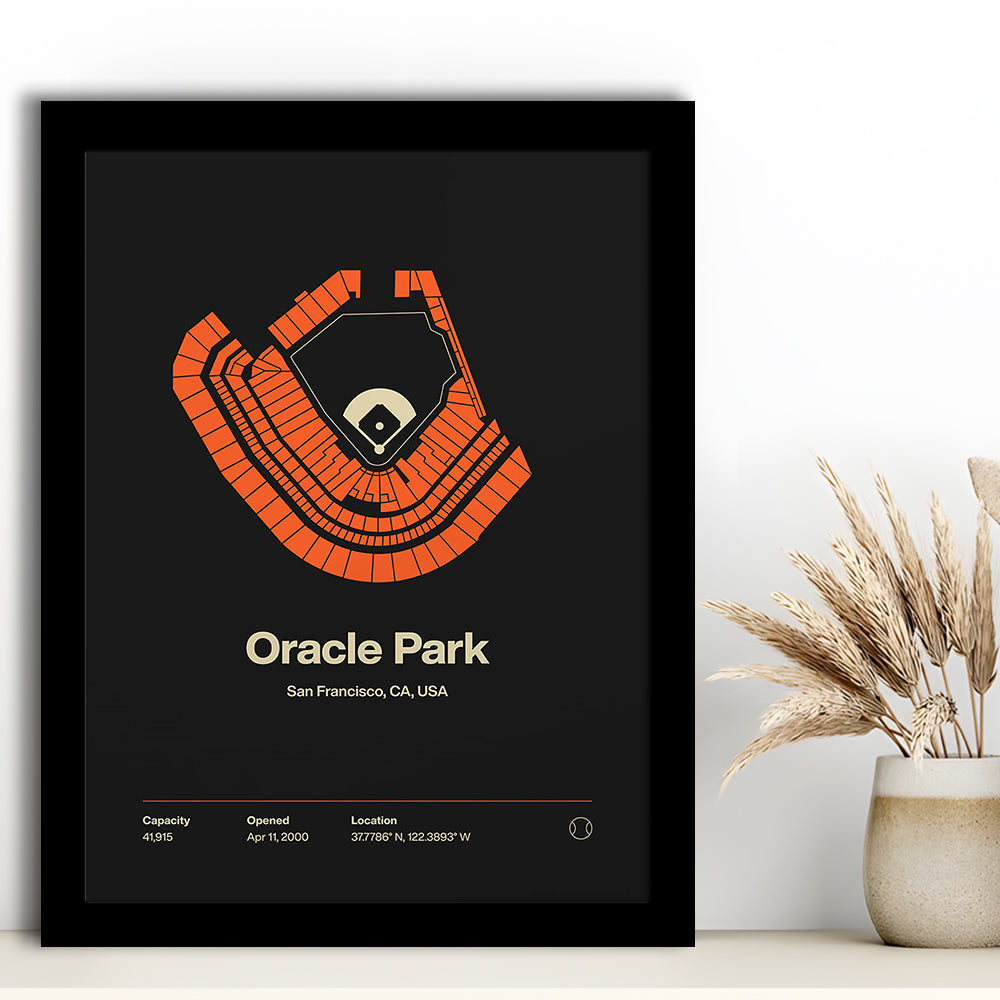 San Francisco Giants Stadium Print, Oracle Park Stadium Wall Art, Gifts for him, Sport Art, Framed Art Print Wall Decor