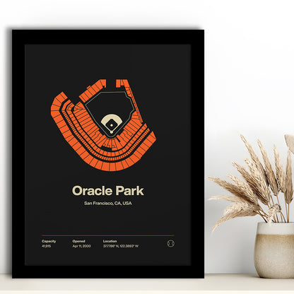 San Francisco Giants Stadium Print, Oracle Park Stadium Wall Art, Gifts for him, Sport Art, Framed Art Print Wall Decor
