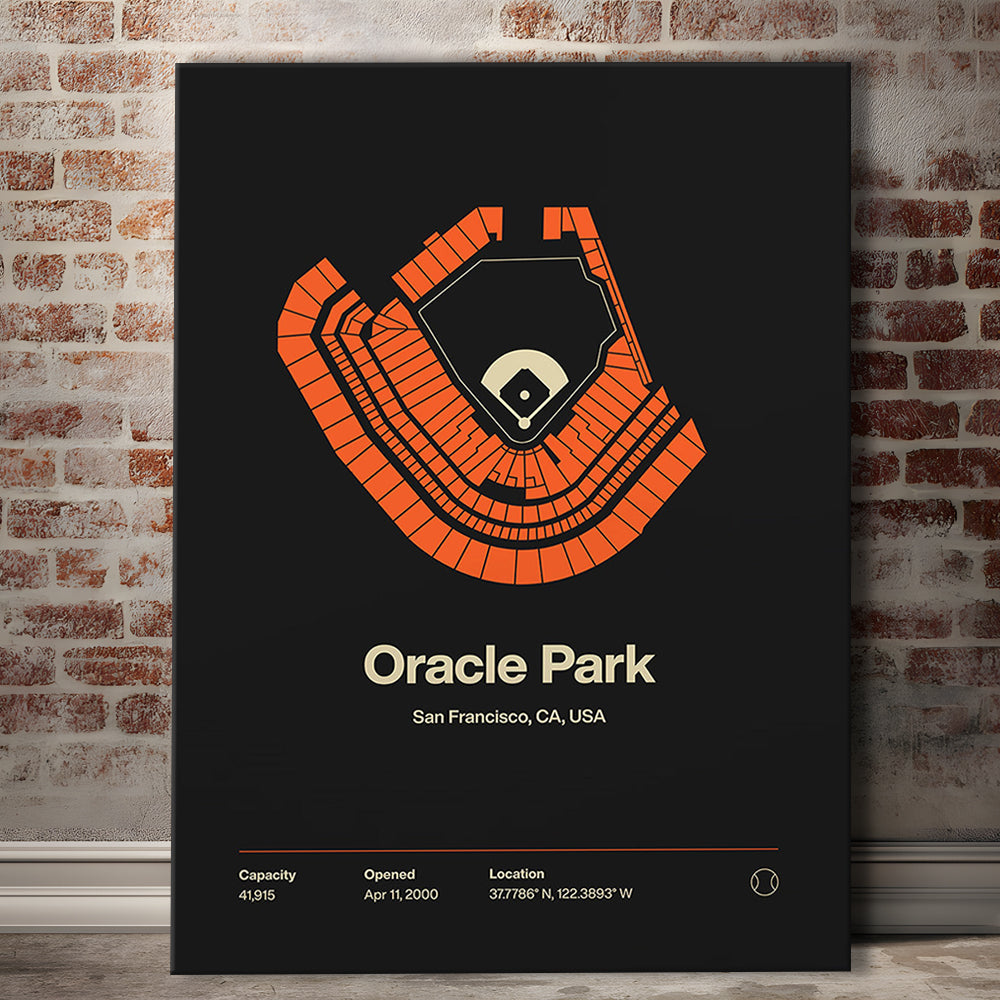 San Francisco Giants Stadium Print, Oracle Park Stadium Wall Art, Fan Gifts, Sport Art, Canvas Print Wall Art