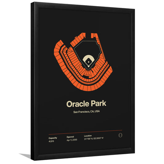 San Francisco Giants Stadium Print, Oracle Park Stadium Wall Art, Gifts for him, Sport Art, Framed Art Print Wall Decor