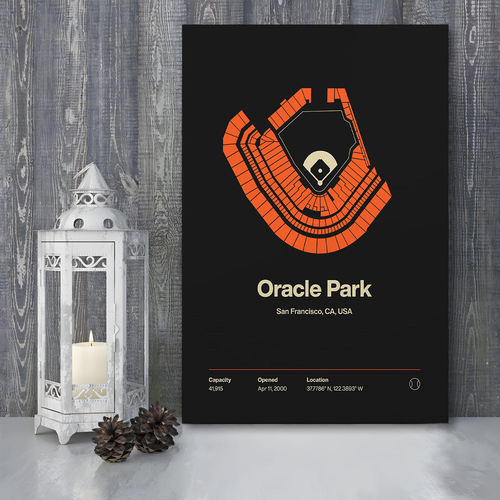 San Francisco Giants Stadium Print, Oracle Park Stadium Wall Art, Fan Gifts, Sport Art, Canvas Print Wall Art