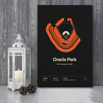 San Francisco Giants Stadium Print, Oracle Park Stadium Wall Art, Fan Gifts, Sport Art, Canvas Print Wall Art