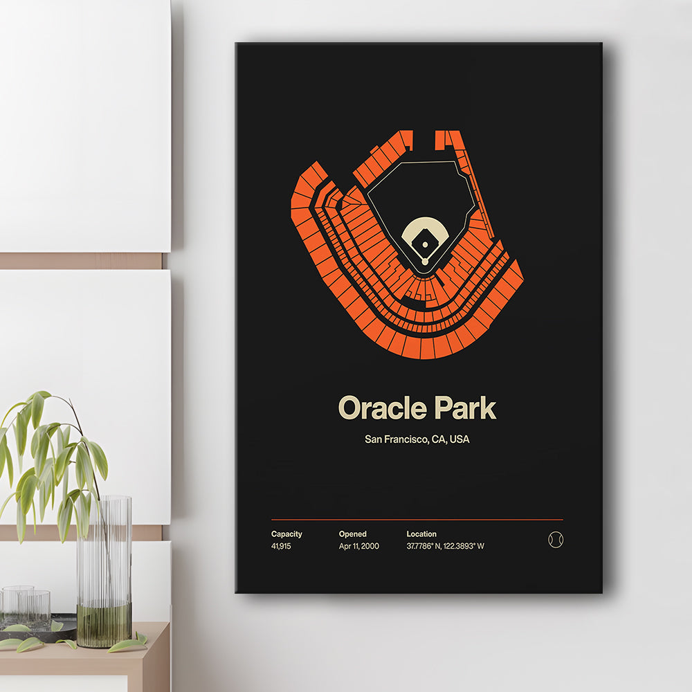 San Francisco Giants Stadium Print, Oracle Park Stadium Wall Art, Fan Gifts, Sport Art, Canvas Print Wall Art