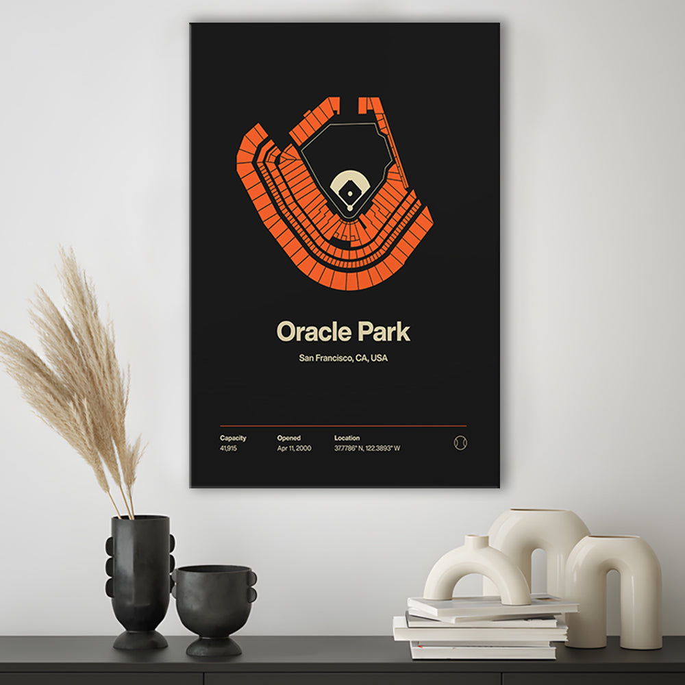 San Francisco Giants Stadium Print, Oracle Park Stadium Wall Art, Fan Gifts, Sport Art, Canvas Print Wall Art