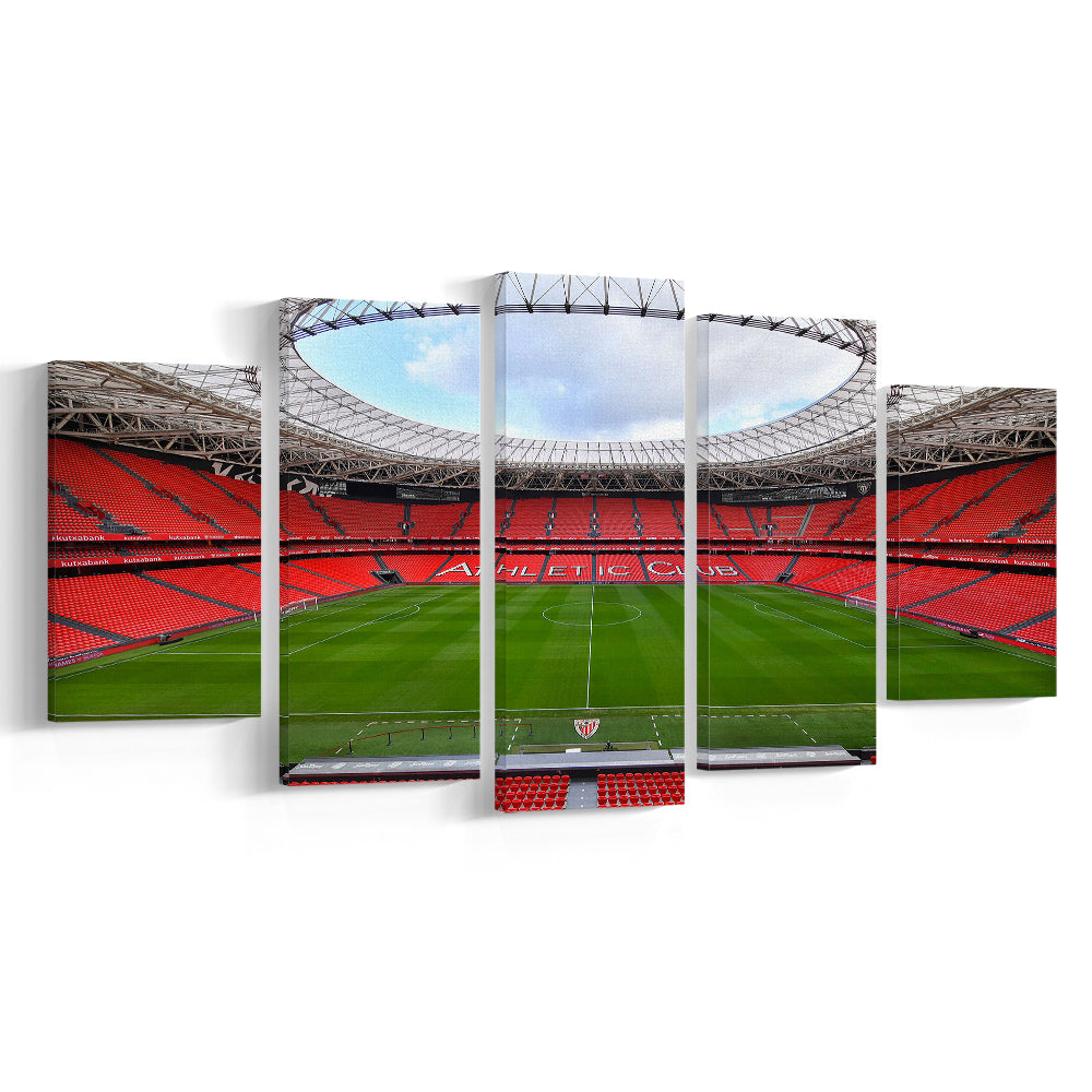 San Mames Stadium, Stadium Canvas, Sport Art, Gift for him, 5 Panel, Large Canvas, Canvas Print Wall Art