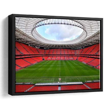 San Mames Stadium, Stadium Canvas, Sport Art, Framed Canvas Print Wall Art, Floating Frame