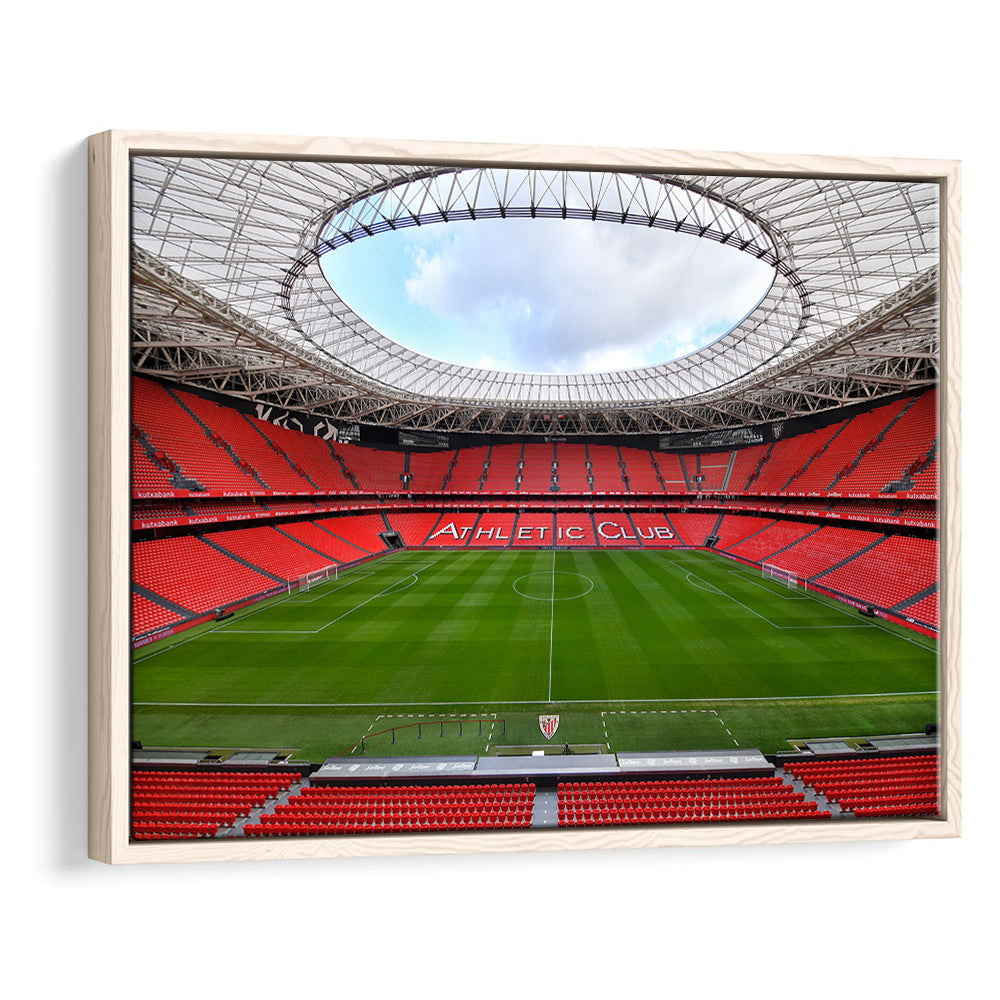 San Mames Stadium, Stadium Canvas, Sport Art, Framed Canvas Print Wall Art, Floating Frame