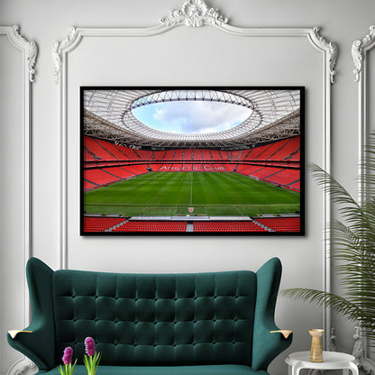 San Mames Stadium, Stadium Canvas, Sport Art, Gift for him, Framed Art Print Wall Decor, Picture Framed