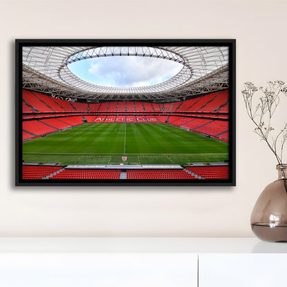 San Mames Stadium, Stadium Canvas, Sport Art, Framed Canvas Print Wall Art, Floating Frame