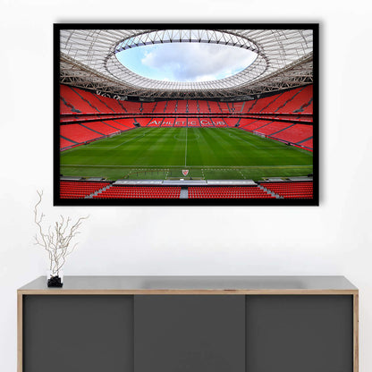 San Mames Stadium, Stadium Canvas, Sport Art, Gift for him, Framed Art Print Wall Decor, Picture Framed