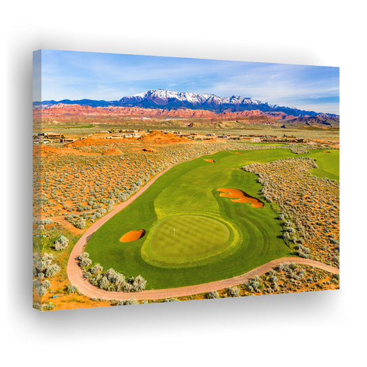 Sand Hollow Golf Course, Hole 4 Fine Art, Golf Art Print,Gifts Golf Lover