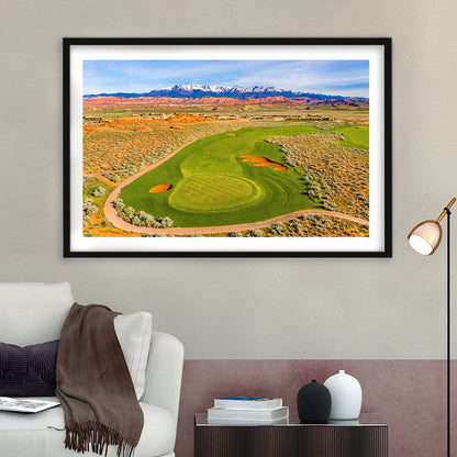 Sand Hollow Golf Course, Hole 4 Fine Art, Goft Art Print, Framed Art Print White Border Wall Decor