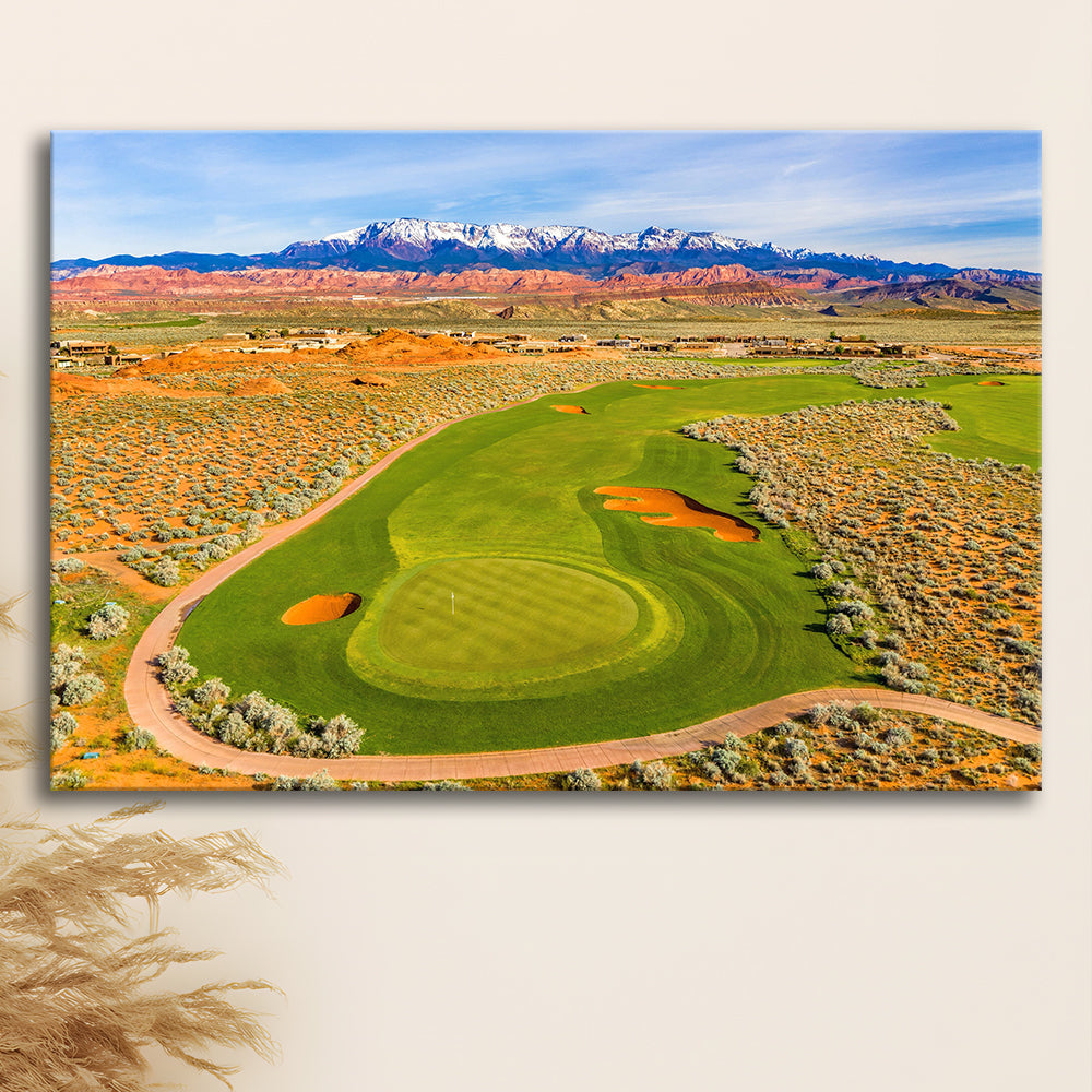 Sand Hollow Golf Course, Hole 4 Fine Art, Golf Art Print,Gifts Golf Lover