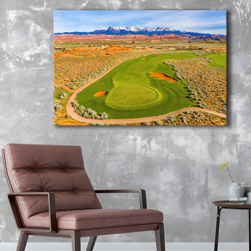 Sand Hollow Golf Course, Hole 4 Fine Art, Golf Art Print,Gifts Golf Lover