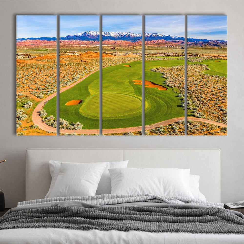 Sand Hollow Golf Course, Hole 4 Fine Art, Golf Art Print, Extra Large Canvas Print Wall Art