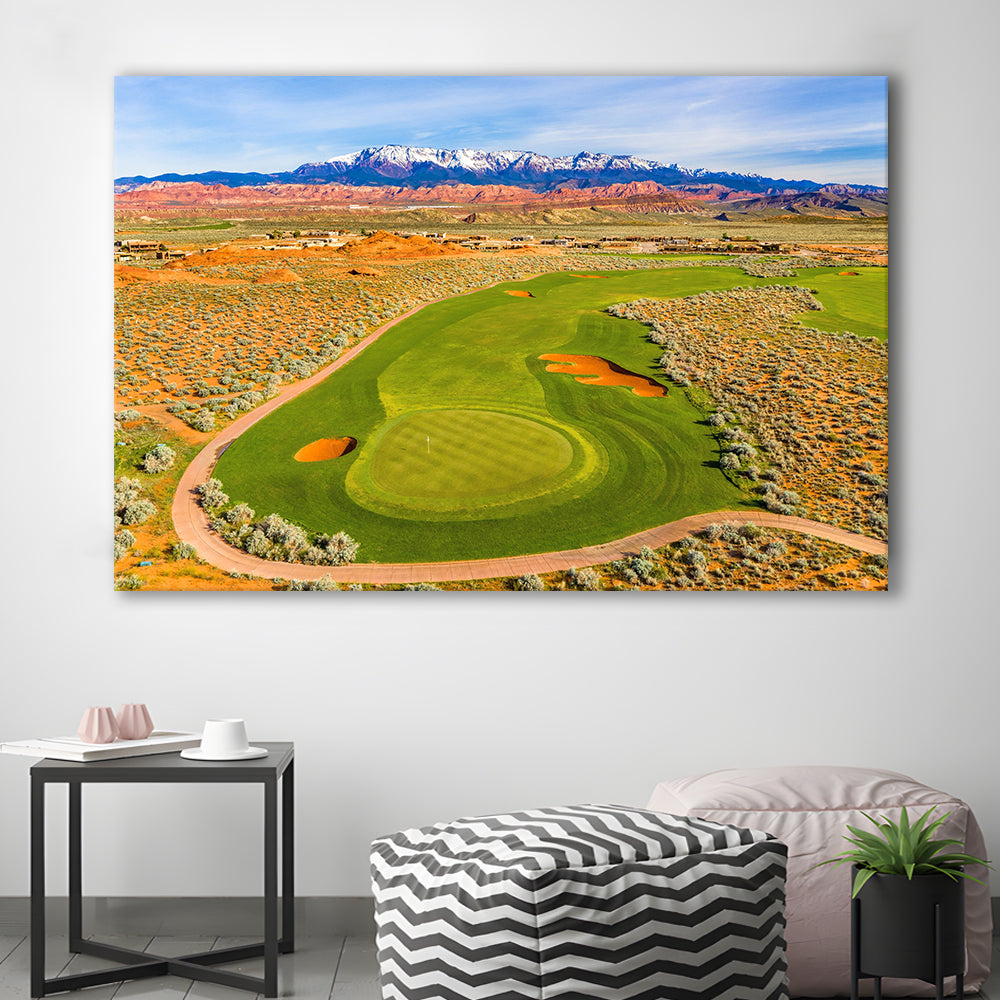 Sand Hollow Golf Course, Hole 4 Fine Art, Golf Art Print,Gifts Golf Lover