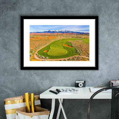 Sand Hollow Golf Course, Hole 4 Fine Art, Goft Art Print, Framed Art Print White Border Wall Decor