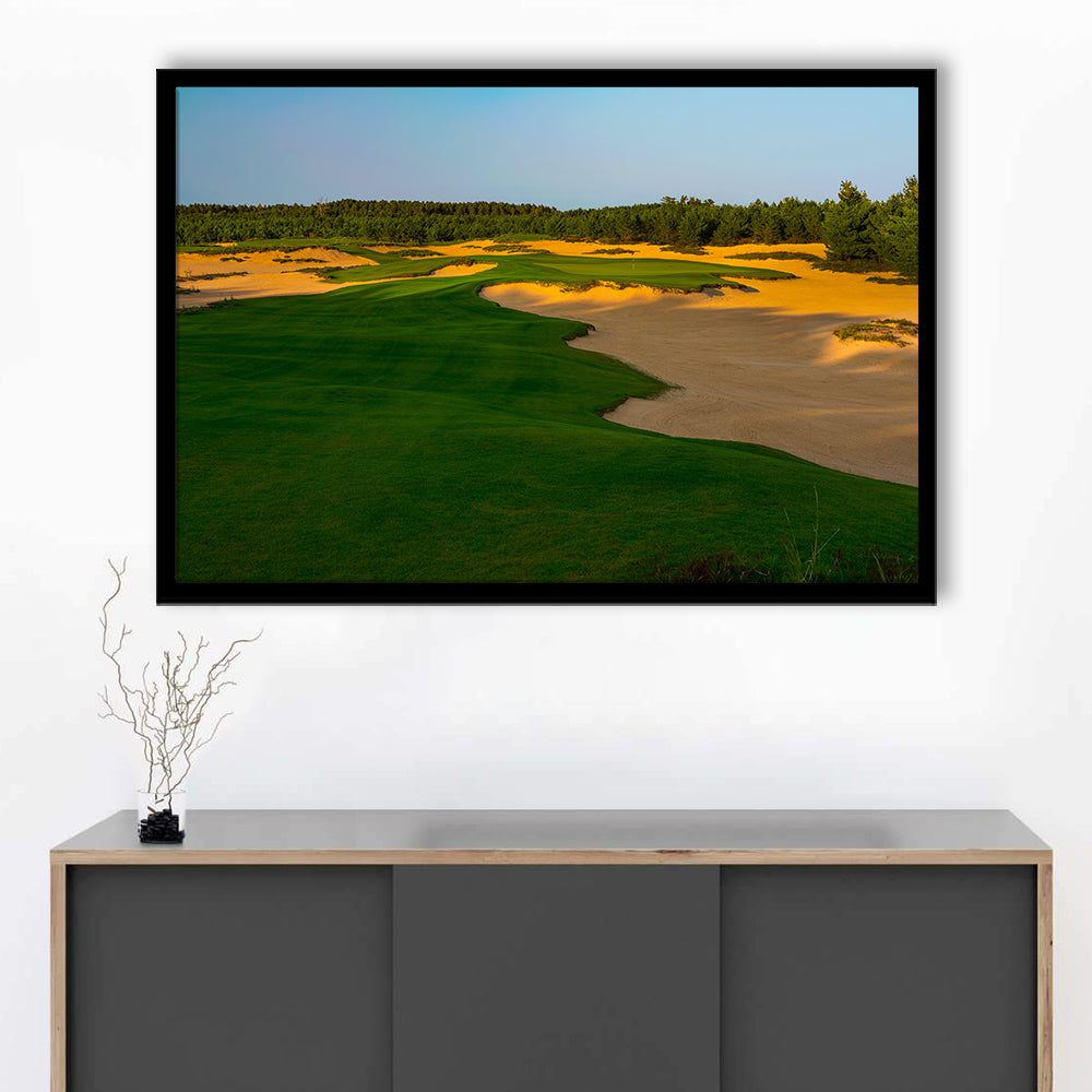 Sand Valley Golf Resort, Mammoth Dunes Course Hole 07, Nekoosa, Wisconsin, Framed Art Print Wall Decor, Picture Framed