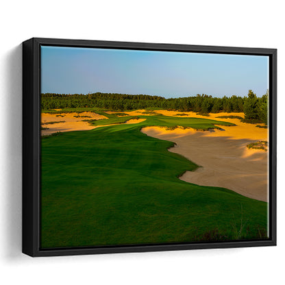 Sand Valley Golf Resort, Mammoth Dunes Course Hole 07, Nekoosa, Wisconsin, Framed Canvas Print Wall Art