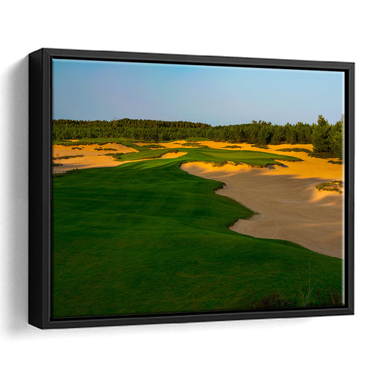 Sand Valley Golf Resort, Mammoth Dunes Course Hole 07, Nekoosa, Wisconsin, Framed Canvas Print Wall Art