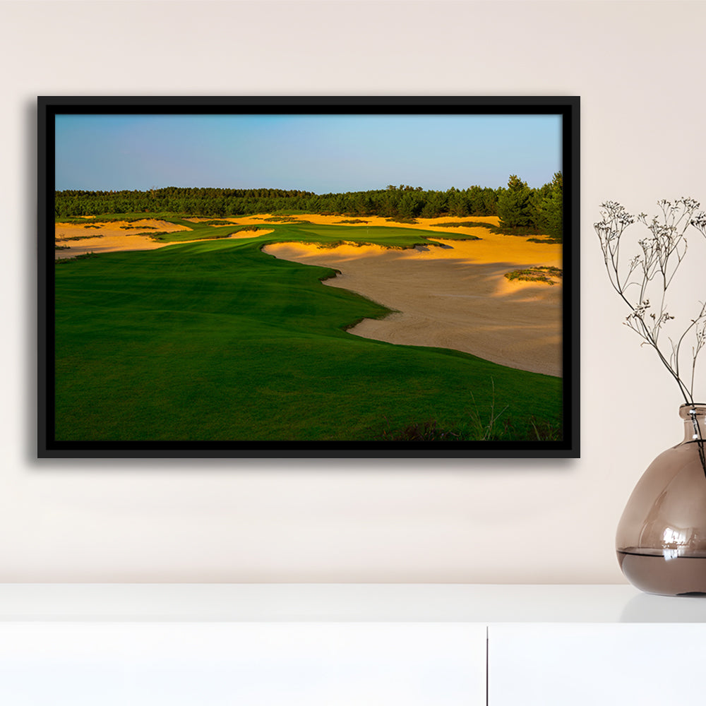 Sand Valley Golf Resort, Mammoth Dunes Course Hole 07, Nekoosa, Wisconsin, Framed Canvas Print Wall Art