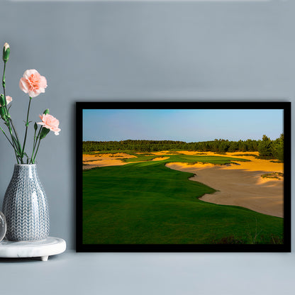 Sand Valley Golf Resort, Mammoth Dunes Course Hole 07, Nekoosa, Wisconsin, Framed Art Print Wall Decor, Picture Framed