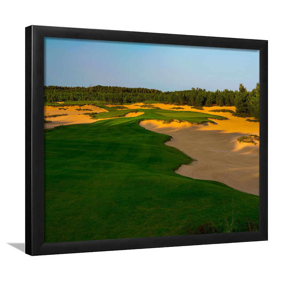 Sand Valley Golf Resort, Mammoth Dunes Course Hole 07, Nekoosa, Wisconsin, Framed Art Print Wall Decor, Picture Framed