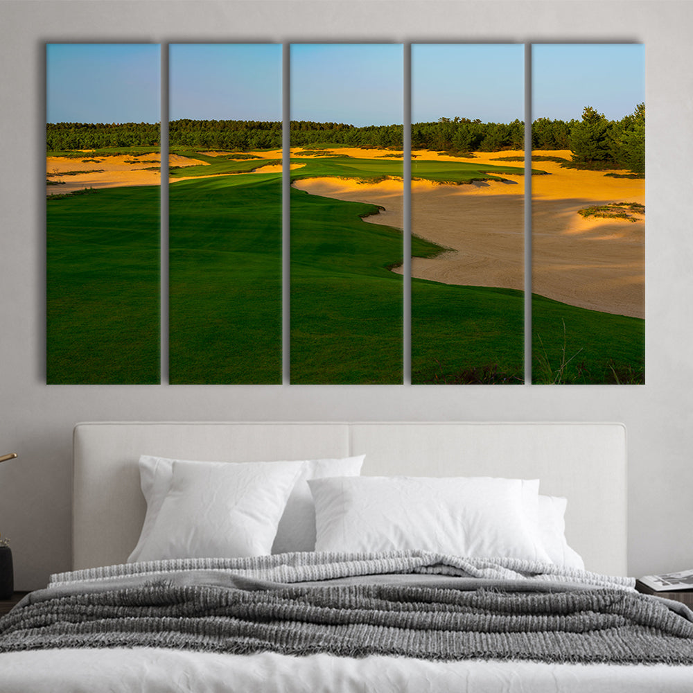 Sand Valley Golf Resort, Mammoth Dunes Course Hole 07, Nekoosa, Wisconsin, Extra Large Canvas Print Wall Art