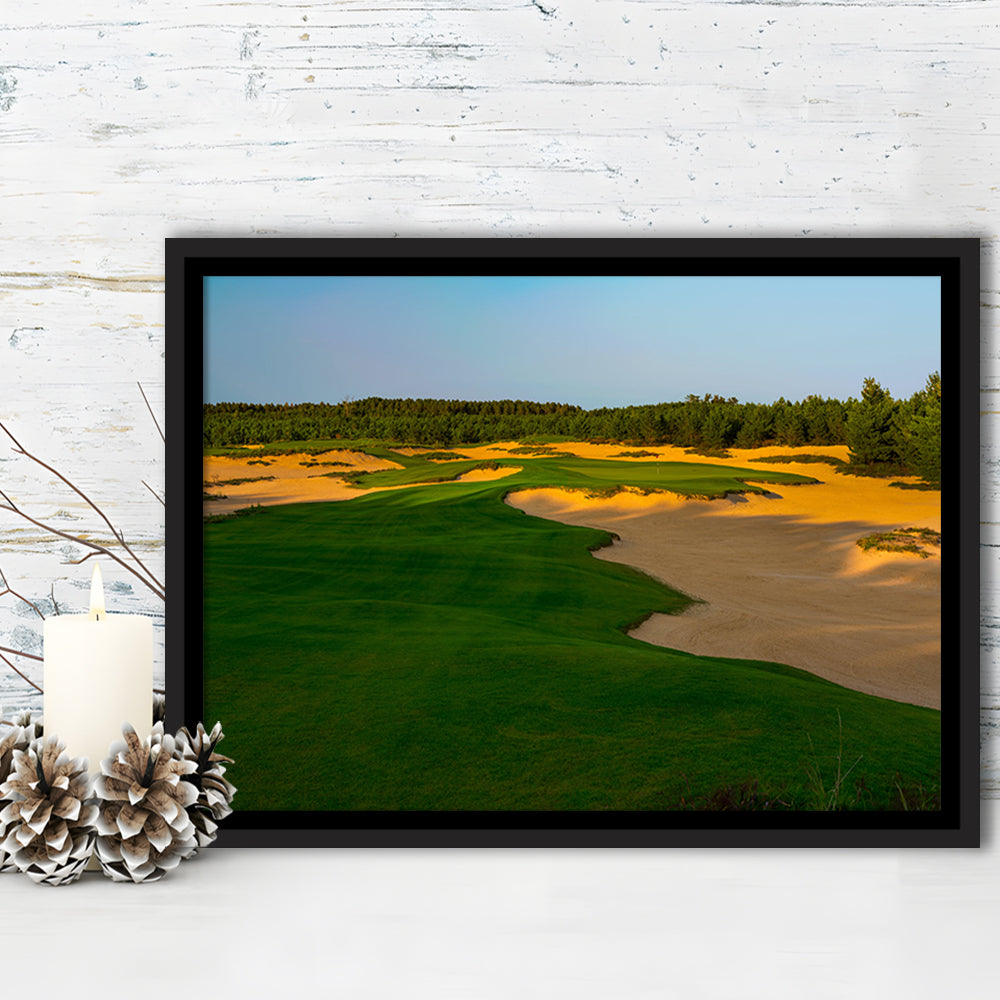 Sand Valley Golf Resort, Mammoth Dunes Course Hole 07, Nekoosa, Wisconsin, Framed Canvas Print Wall Art