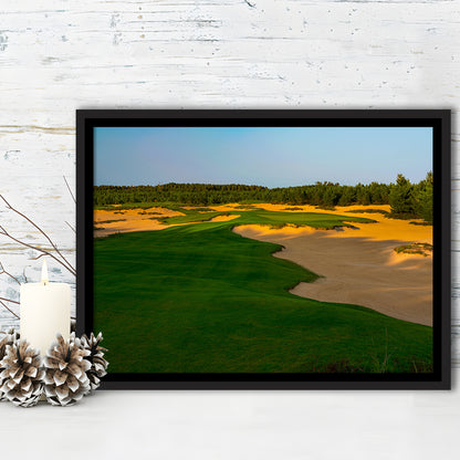 Sand Valley Golf Resort, Mammoth Dunes Course Hole 07, Nekoosa, Wisconsin, Framed Canvas Print Wall Art