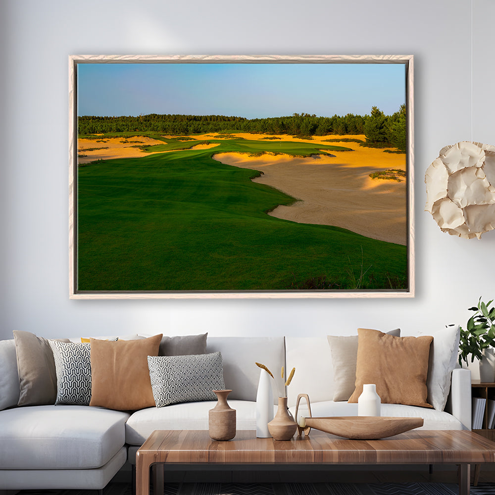 Sand Valley Golf Resort, Mammoth Dunes Course Hole 07, Nekoosa, Wisconsin, Framed Canvas Print Wall Art