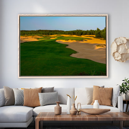 Sand Valley Golf Resort, Mammoth Dunes Course Hole 07, Nekoosa, Wisconsin, Framed Canvas Print Wall Art