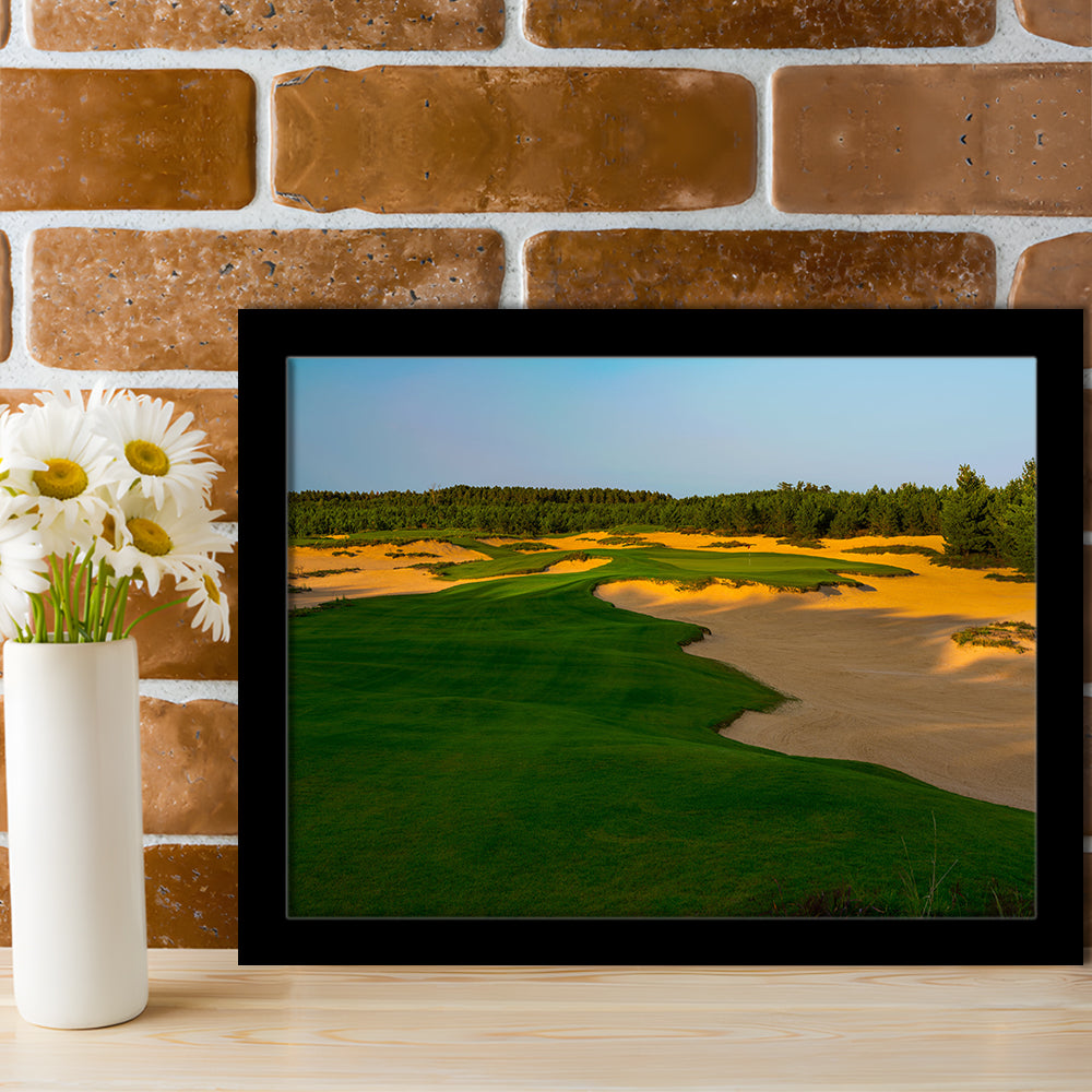 Sand Valley Golf Resort, Mammoth Dunes Course Hole 07, Nekoosa, Wisconsin, Framed Art Print Wall Decor, Picture Framed
