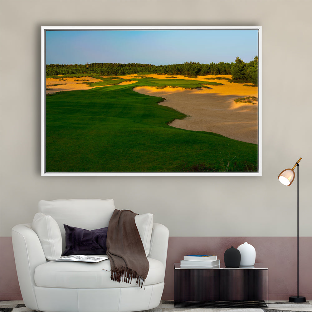 Sand Valley Golf Resort, Mammoth Dunes Course Hole 07, Nekoosa, Wisconsin, Framed Canvas Print Wall Art