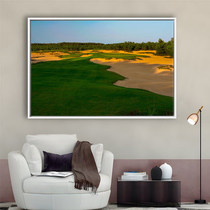 Sand Valley Golf Resort, Mammoth Dunes Course Hole 07, Nekoosa, Wisconsin, Framed Canvas Print Wall Art