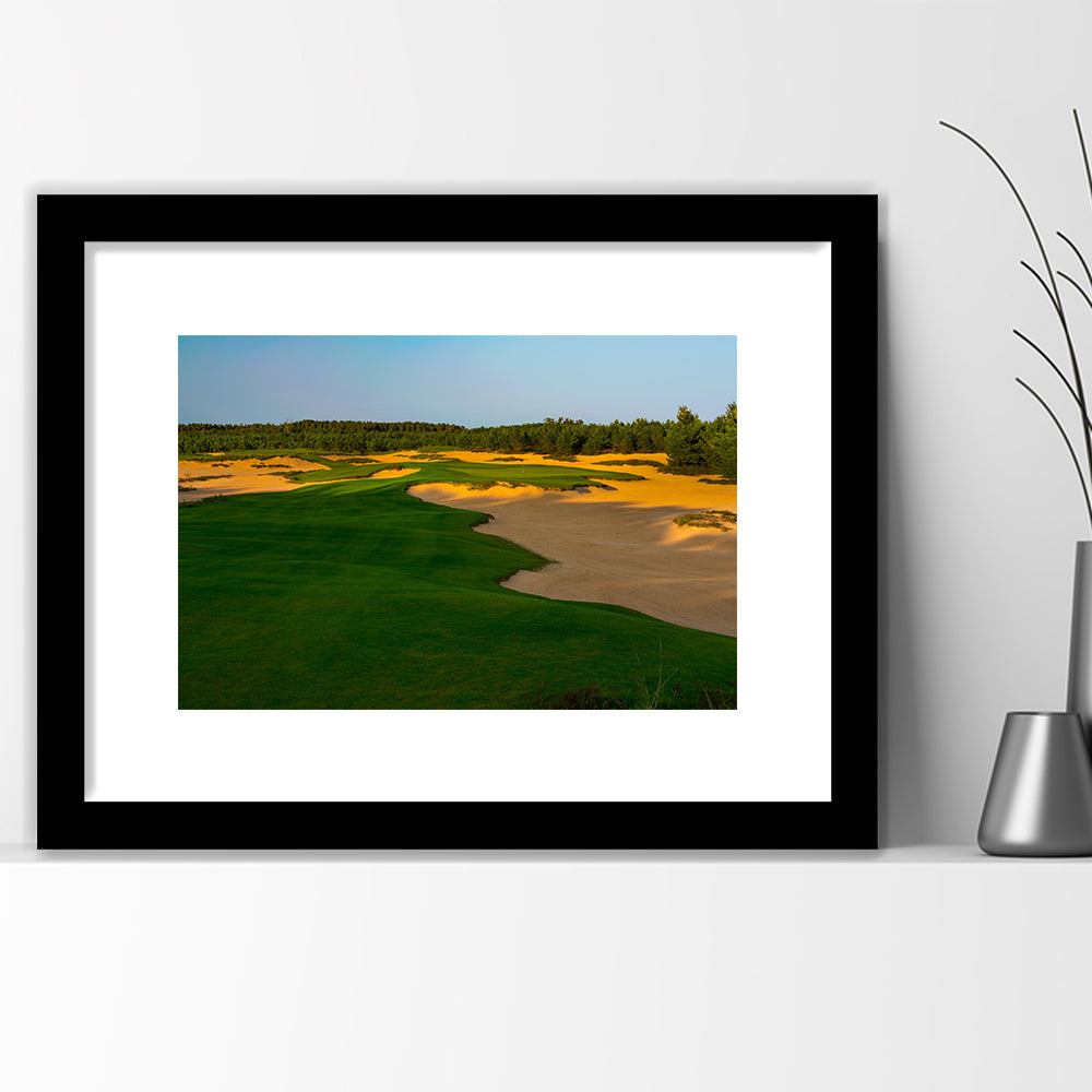 Sand Valley Golf Resort, Mammoth Dunes Course Hole 07, Nekoosa, Wisconsin, Goft Art Print, Framed Art Print White Border