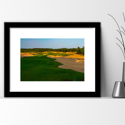 Sand Valley Golf Resort, Mammoth Dunes Course Hole 07, Nekoosa, Wisconsin, Goft Art Print, Framed Art Print White Border
